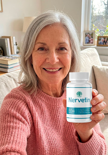 Carlos holding a bottle of Alitoryn